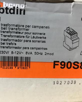 Trasformatore x campanelli e apparecchi elettronic