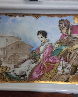 Porcellana Limoges con dettagli dipinti a mano