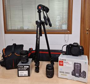 Canon 1300D + EFS 18-55 + EFS 10-18 + Treppiedi
