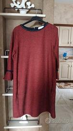 VESTITO DONNA DI COTONE BRAND INTREND COLORE ROSSO