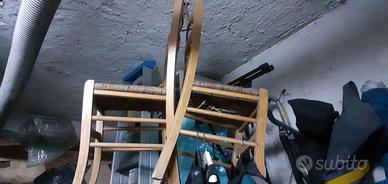 2 sedie con sedute in paglia