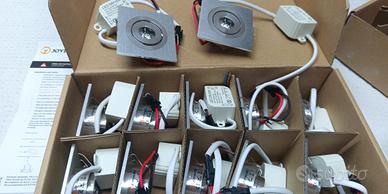 N 12 Faretti Quadrati a led 3W ad Incasso 