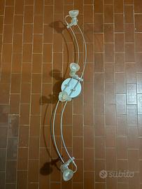 Lampada 4 faretti orientabili