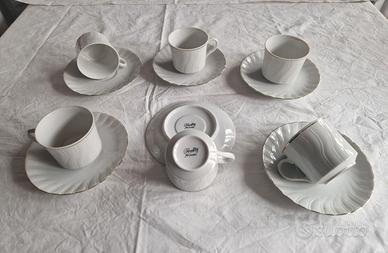 Servizio vintage tazze porcellana Realty da 6