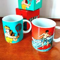 2 Tazze mug porcellana NUOVE
