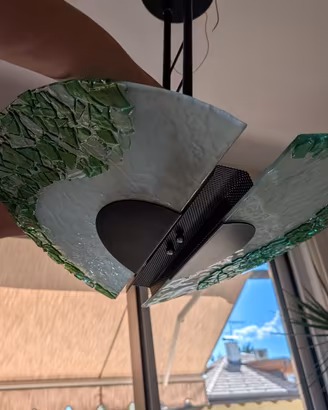 Lampadario moderno desgin vetro verde