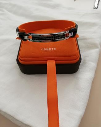 Bracciale acciaio e pelle