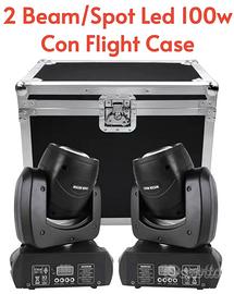 Teste Mobili Beam Spot Led 100 watt + Flight Case