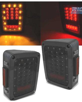 FANALI JEEP WRANGLER JK 07-18 A LED FUMÉ