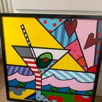 Quadro su tela con cornice pop art