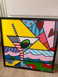 Quadro su tela con cornice pop art