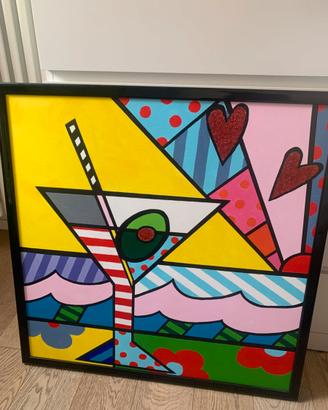 Quadro su tela con cornice pop art