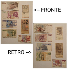 Lotto banconote LIRA ITALIANA