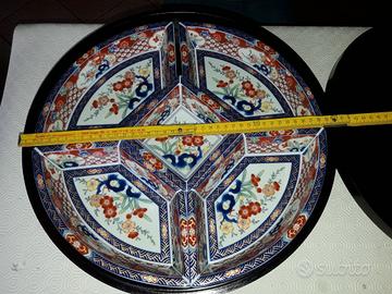 PIATTO girevole base i legno e ceramica Cina