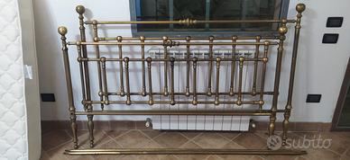 Spalliera in ottone letto due piazze