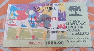 JUVENTUS 1989 VERONA-JUVENTUS BIGLIETTO INGRESSO