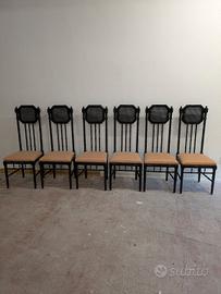 sedie stile Hollywood regency 6 pezzi 