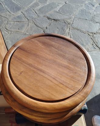 servizio 8 sottopiatti in legno
