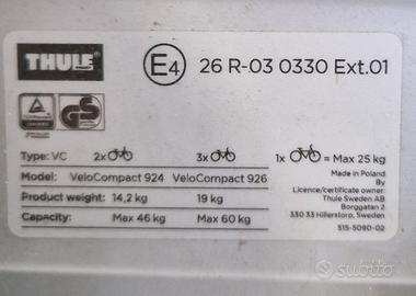 Portabici Thule VeloCompact 924 (2 bici)