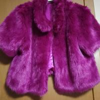 pelliccia corta fucsia 