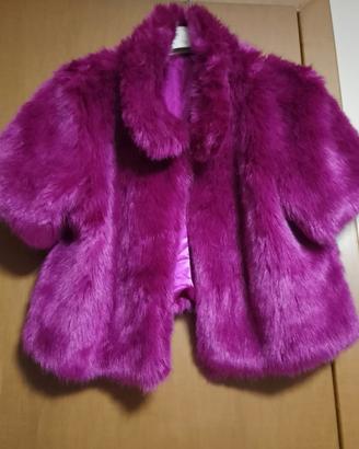 pelliccia corta fucsia 