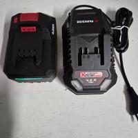 parkside batteria 4 Ah e caricabatteria 20v