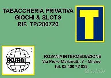 Tabaccheria privativa con slots (rif. tp/280726)
