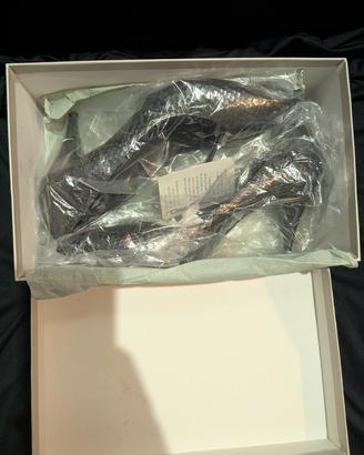 Tg.38 Tacco 6cm Scarpe Giancarlo Paoli Pelle Piton