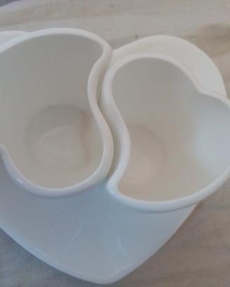 Set due tazzine marca Brandani in porcellana.