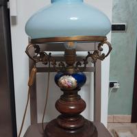 lampada da tavolo legno porcellana limoges