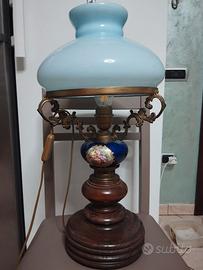 lampada da tavolo legno porcellana limoges