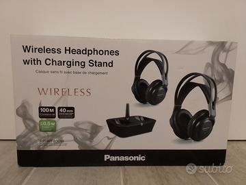 Coppia cuffie wireless Panasonic con caricatore