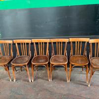 6 sedie bistrot vintage in legno