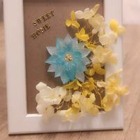 Cornice decorativa 3D con fiori e scritta 