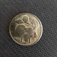 antica moneta italiana da 1  lira del 1946