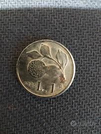 antica moneta italiana da 1  lira del 1946