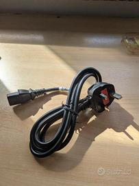 Cavo alimentazione spina UK – IEC C13 fusibile 10A
