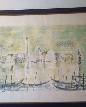 Quadro vintage acquerello di Eliano Fantuzzi, 1958