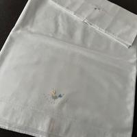 Set lettino lenzuola federa ricamo fiori