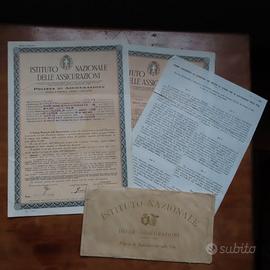 Polizza assicurazione vita capitano esercito 1943