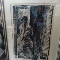 quadro donna e cornice 