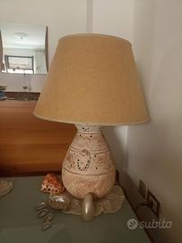Lampada da tavolo in terracotta artigianale