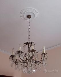 Lamapdari in cristallo e ottone 