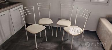 Quattro sedie cucina metallo