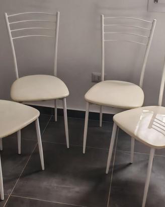 Quattro sedie cucina metallo