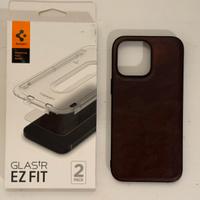 Cover pelle iPhone 14 Pro Max + vetrino