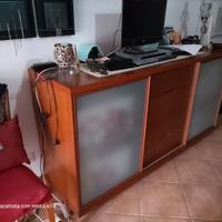 Madia per soggiorno con cassetti e ante scorrevoli