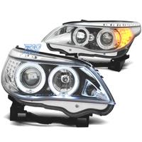 FARI BMW E60 E61 03-07 LUCE DIURNA A LED NERO