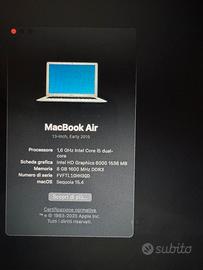 Macbook Air 13 early 2015  8gb 256gb