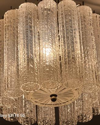 lampadario vintage tronchi  vetro di Murano  